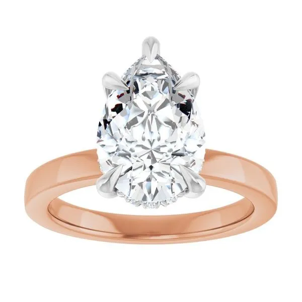 Claw-Prong Hidden Halo-Style Engagement Ring Image 3 Don's Jewelry & Design Washington, IA