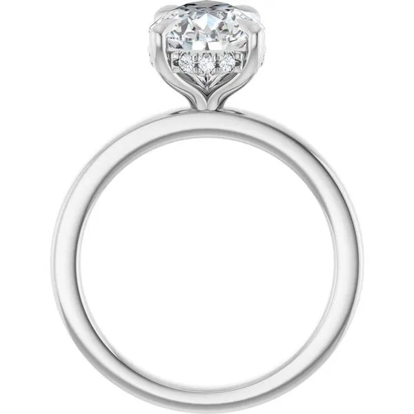 Claw-Prong Hidden Halo-Style Engagement Ring Image 2 Austin's Fine Diamonds & Jewelry Lyndhurst, NJ