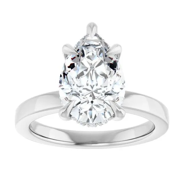 Claw-Prong Hidden Halo-Style Engagement Ring Image 3 Austin's Fine Diamonds & Jewelry Lyndhurst, NJ