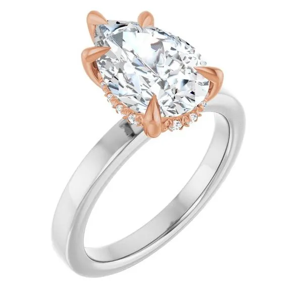 Claw-Prong Hidden Halo-Style Engagement Ring Jimmy Smith Jewelers Decatur, AL