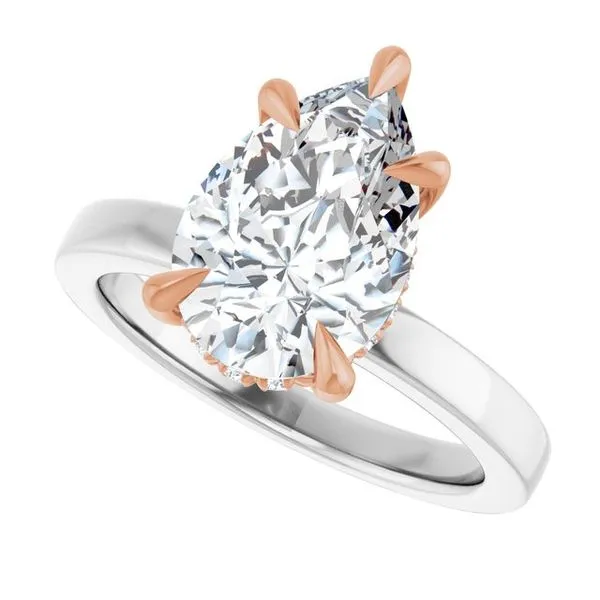 Claw-Prong Hidden Halo-Style Engagement Ring Image 5 Michael Szwed Jewelers Longmeadow, MA