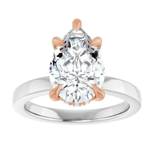 Claw-Prong Hidden Halo-Style Engagement Ring Image 3 Austin's Fine Diamonds & Jewelry Lyndhurst, NJ