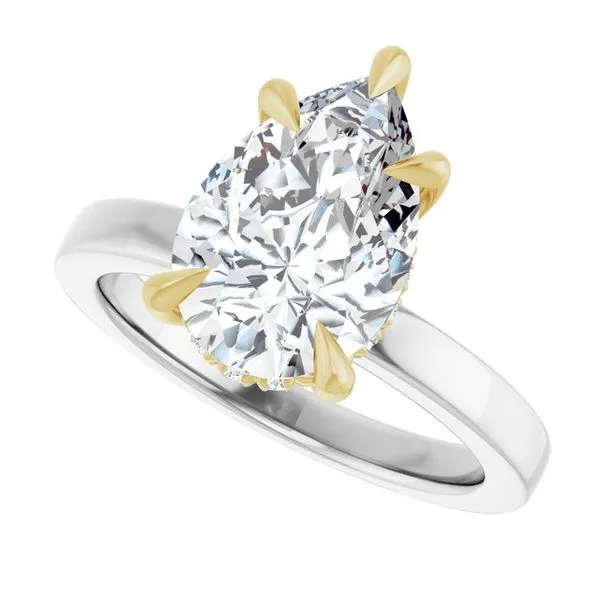 Claw-Prong Hidden Halo-Style Engagement Ring Image 5 Northwood Jewelers Northwood, OH