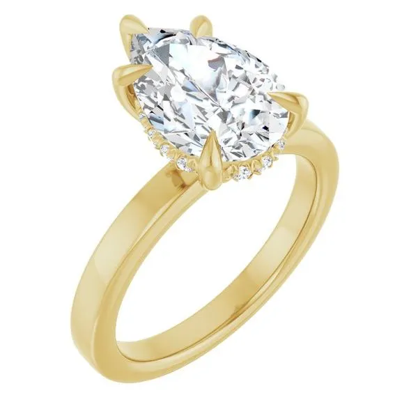 Claw-Prong Hidden Halo-Style Engagement Ring Virtus Collective Newport Beach , CA