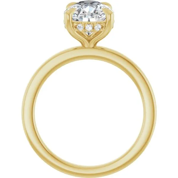 Claw-Prong Hidden Halo-Style Engagement Ring Image 2 Vulcan's Forge LLC KANSAS CITY, MO