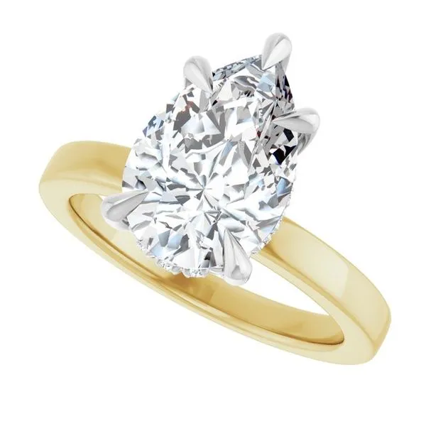 Claw-Prong Hidden Halo-Style Engagement Ring Image 5 J. West Jewelers Round Rock, TX
