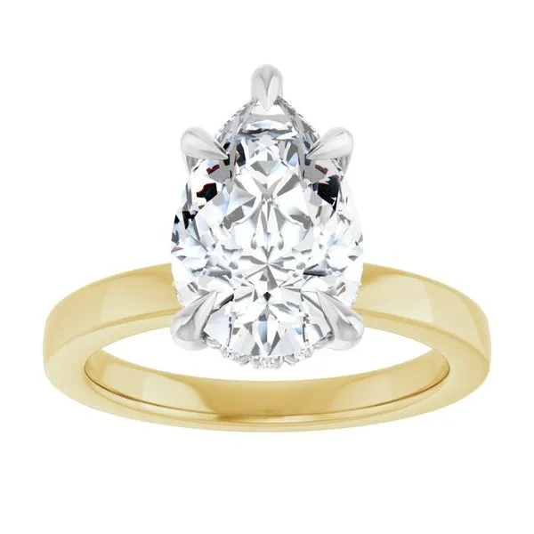 Claw-Prong Hidden Halo-Style Engagement Ring Image 3 Northwood Jewelers Northwood, OH