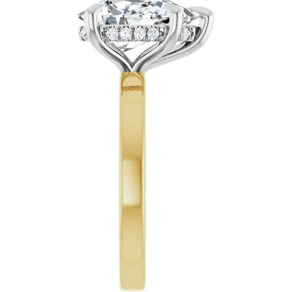 Claw-Prong Hidden Halo-Style Engagement Ring Image 4 Northwood Jewelers Northwood, OH