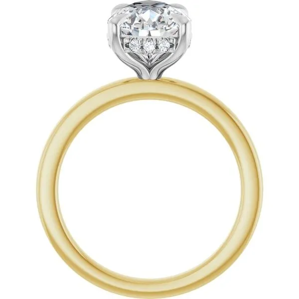 Claw-Prong Hidden Halo-Style Engagement Ring Image 2 J. West Jewelers Round Rock, TX