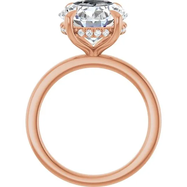 Claw-Prong Hidden Halo-Style Engagement Ring Image 2 Don's Jewelry & Design Washington, IA