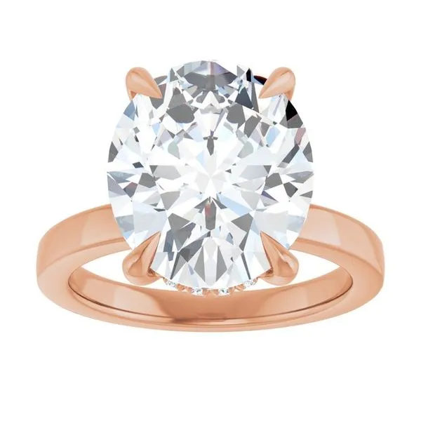 Claw-Prong Hidden Halo-Style Engagement Ring Image 3 Don's Jewelry & Design Washington, IA