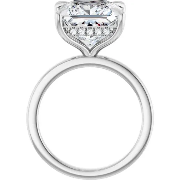 Claw-Prong Hidden Halo-Style Engagement Ring Image 2 Arezzo Jewelers Elmwood Park, IL