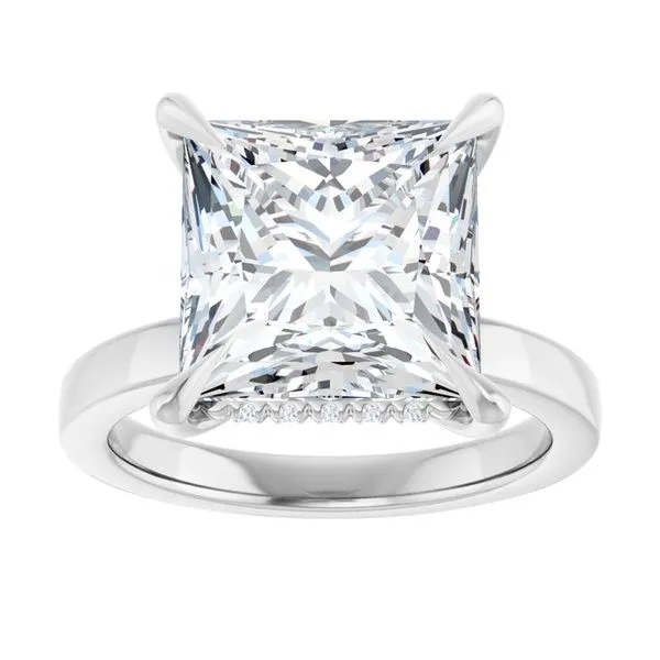 Claw-Prong Hidden Halo-Style Engagement Ring Image 3 Futer Bros Jewelers York, PA