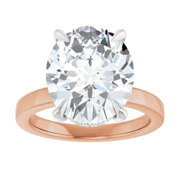 Claw-Prong Hidden Halo-Style Engagement Ring Image 3 Don's Jewelry & Design Washington, IA