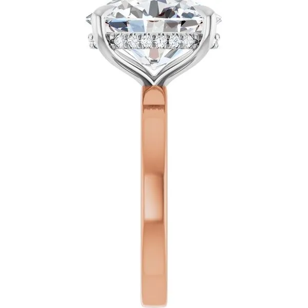 Claw-Prong Hidden Halo-Style Engagement Ring Image 4 Arezzo Jewelers Elmwood Park, IL