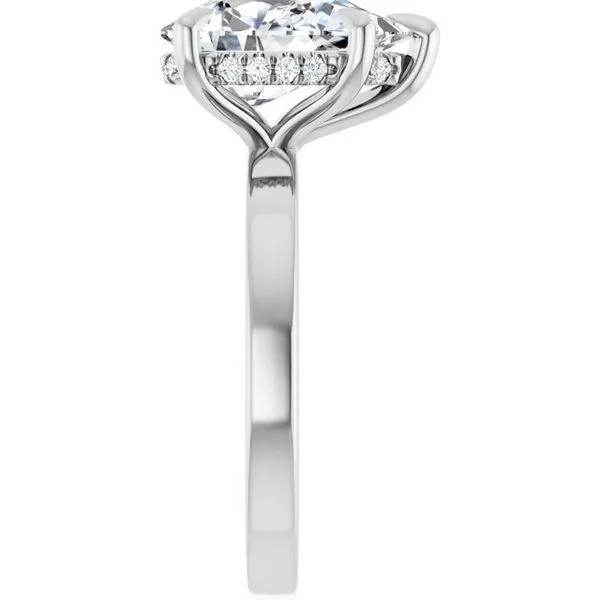 Claw-Prong Hidden Halo-Style Engagement Ring Image 4 Don's Jewelry & Design Washington, IA