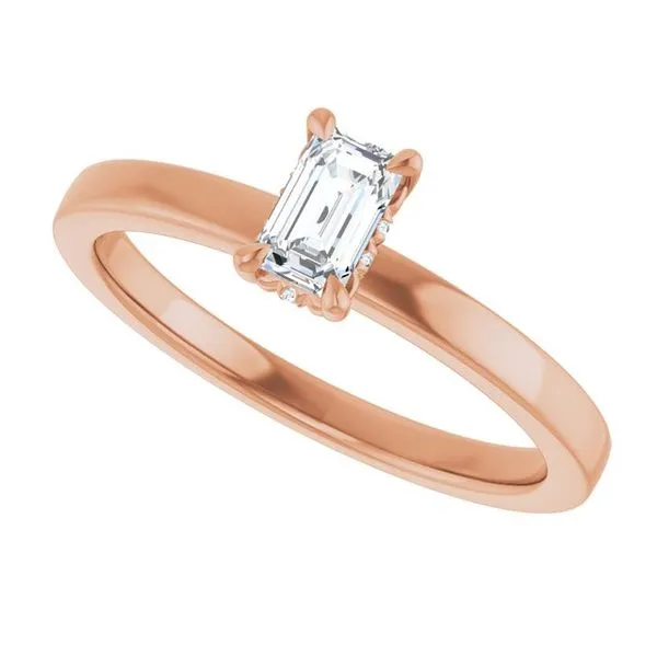 Claw-Prong Hidden Halo-Style Engagement Ring Image 5 Vulcan's Forge LLC KANSAS CITY, MO