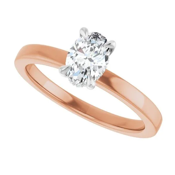 Claw-Prong Hidden Halo-Style Engagement Ring Image 5 Don's Jewelry & Design Washington, IA