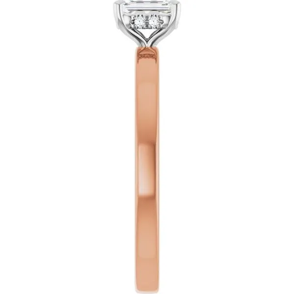 Claw-Prong Hidden Halo-Style Engagement Ring Image 4 Hudson Valley Goldsmith New Paltz, NY