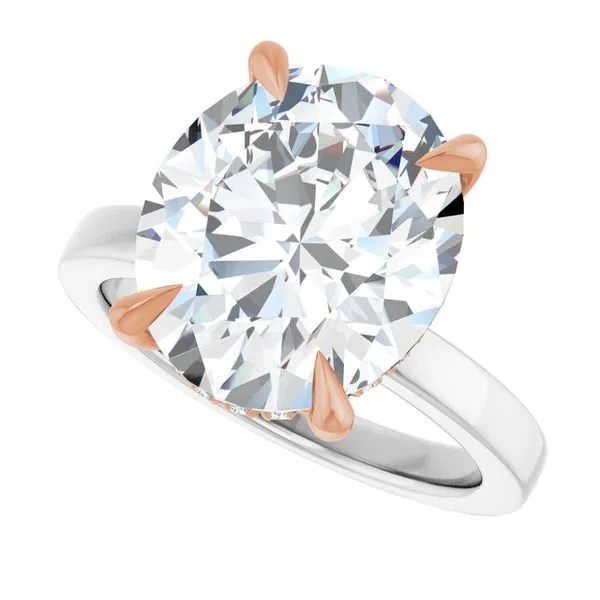 Claw-Prong Hidden Halo-Style Engagement Ring Image 5 Clater Jewelers Louisville, KY