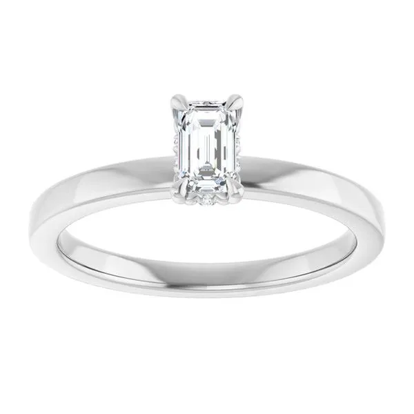 Claw-Prong Hidden Halo-Style Engagement Ring Image 3 Don's Jewelry & Design Washington, IA
