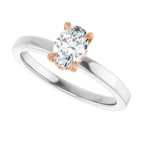 Claw-Prong Hidden Halo-Style Engagement Ring Image 5 Clater Jewelers Louisville, KY