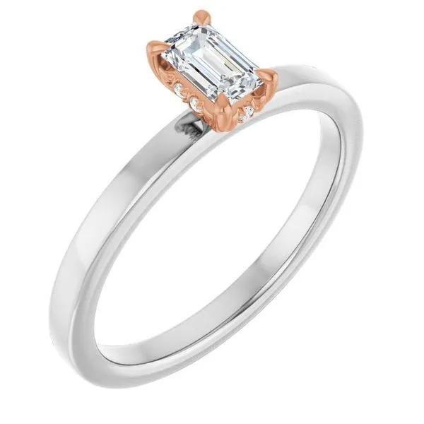 Claw-Prong Hidden Halo-Style Engagement Ring Natale Jewelers Sewell, NJ