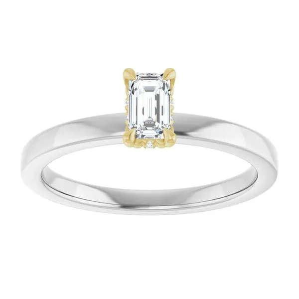Claw-Prong Hidden Halo-Style Engagement Ring Image 3 J. West Jewelers Round Rock, TX