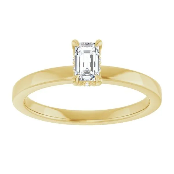 Claw-Prong Hidden Halo-Style Engagement Ring Image 3 Natale Jewelers Sewell, NJ