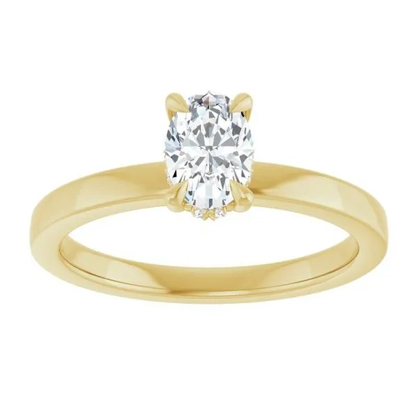 Claw-Prong Hidden Halo-Style Engagement Ring Image 3 J. West Jewelers Round Rock, TX