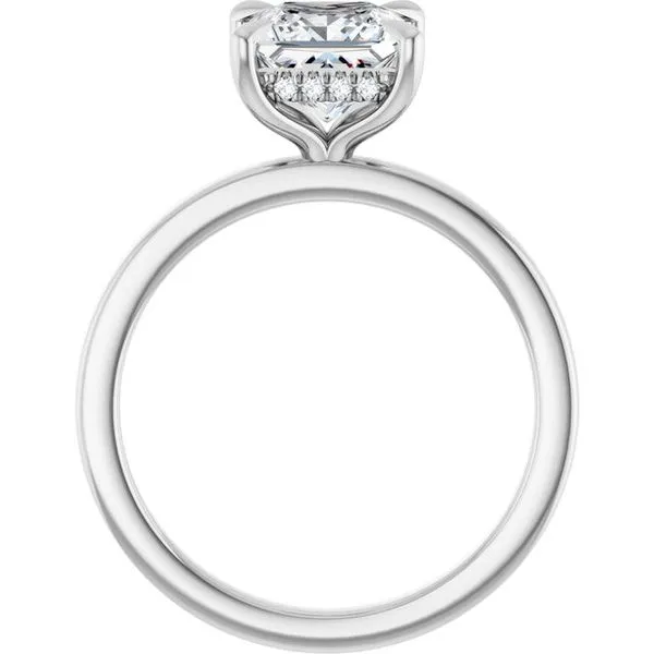 Claw-Prong Hidden Halo-Style Engagement Ring Image 2 Arezzo Jewelers Elmwood Park, IL
