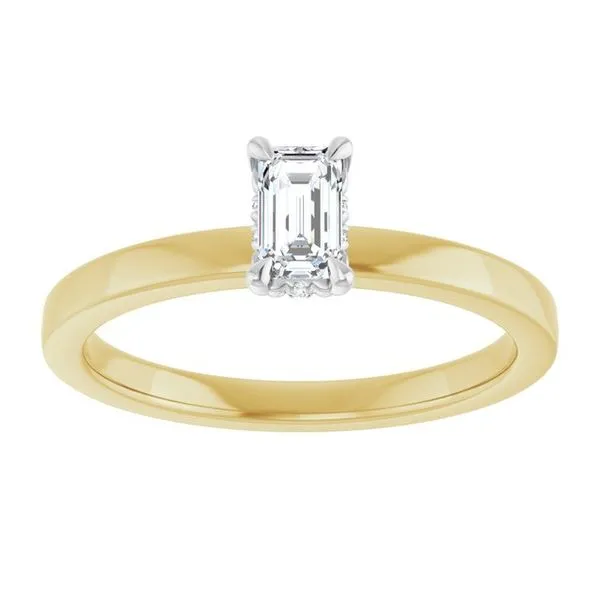 Claw-Prong Hidden Halo-Style Engagement Ring Image 3 Banks Jewelers Burnsville, NC