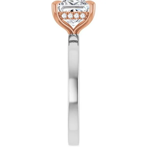 Claw-Prong Hidden Halo-Style Engagement Ring Image 4 Vulcan's Forge LLC KANSAS CITY, MO