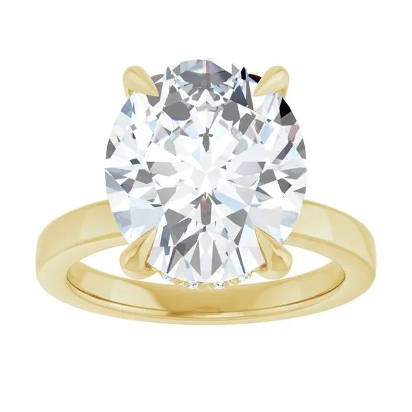 Claw-Prong Hidden Halo-Style Engagement Ring Image 3 J. West Jewelers Round Rock, TX