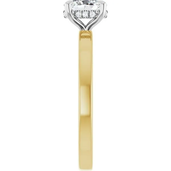 Claw-Prong Hidden Halo-Style Engagement Ring Image 4 Vulcan's Forge LLC KANSAS CITY, MO