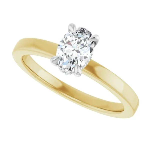 Claw-Prong Hidden Halo-Style Engagement Ring Image 5 Northwood Jewelers Northwood, OH