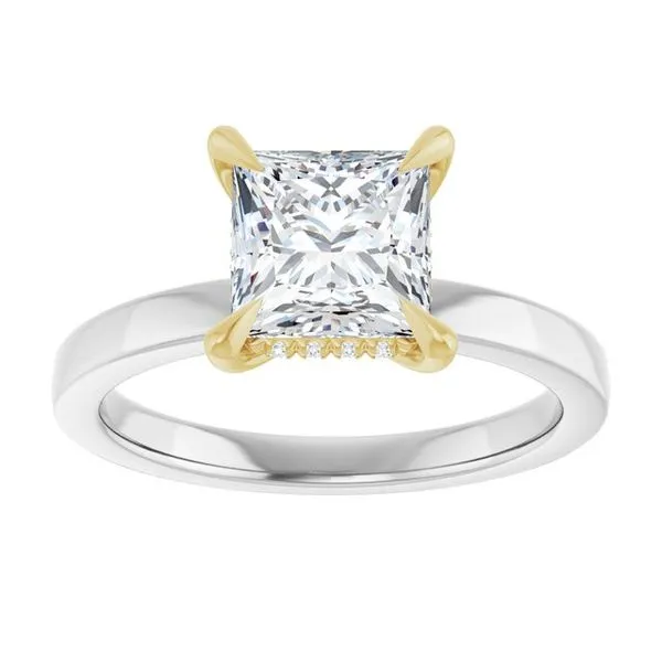 Claw-Prong Hidden Halo-Style Engagement Ring Image 3 Vulcan's Forge LLC KANSAS CITY, MO
