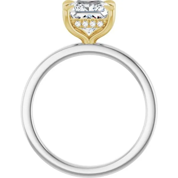 Claw-Prong Hidden Halo-Style Engagement Ring Image 2 Don's Jewelry & Design Washington, IA