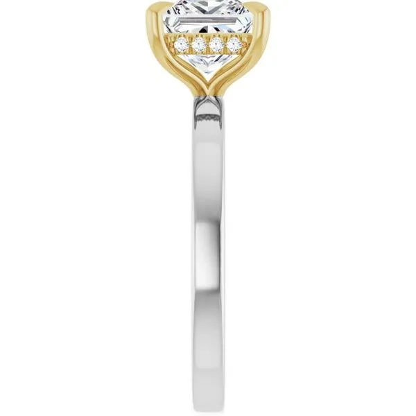 Claw-Prong Hidden Halo-Style Engagement Ring Image 4 J. West Jewelers Round Rock, TX