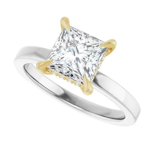 Claw-Prong Hidden Halo-Style Engagement Ring Image 5 Mark Jewellers La Crosse, WI