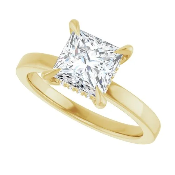 Claw-Prong Hidden Halo-Style Engagement Ring Image 5 Michael Szwed Jewelers Longmeadow, MA