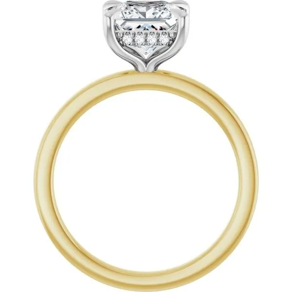 Claw-Prong Hidden Halo-Style Engagement Ring Image 2 Hudson Valley Goldsmith New Paltz, NY