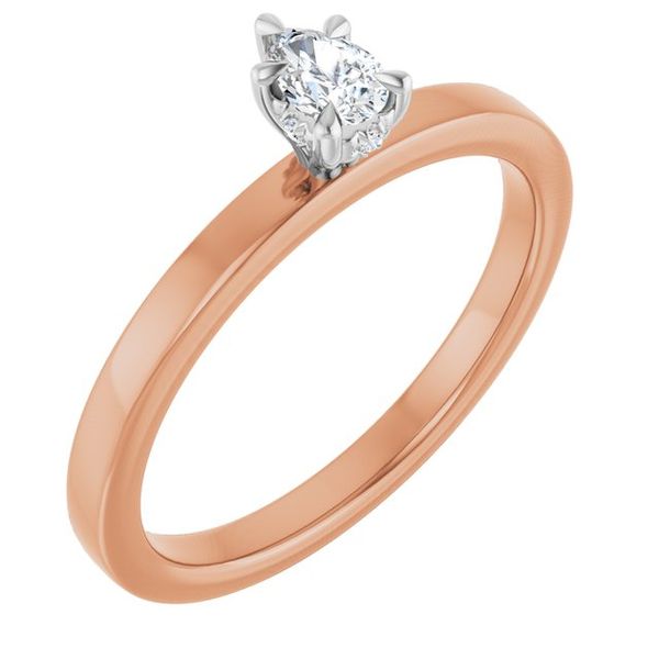 Claw-Prong Hidden Halo-Style Engagement Ring