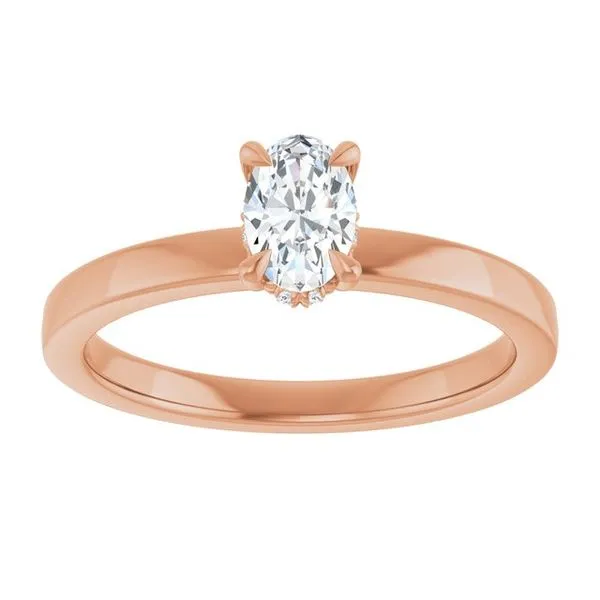 Claw-Prong Hidden Halo-Style Engagement Ring Image 3 Clater Jewelers Louisville, KY