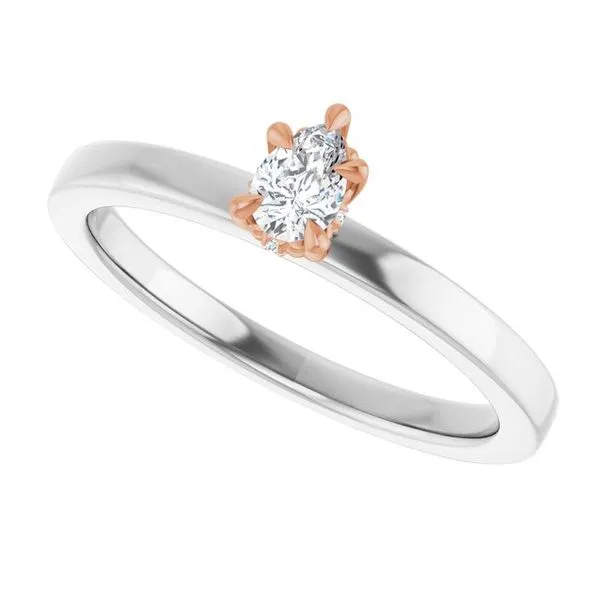 Claw-Prong Hidden Halo-Style Engagement Ring Image 5 JF Jones Jewelers Rochester, NY