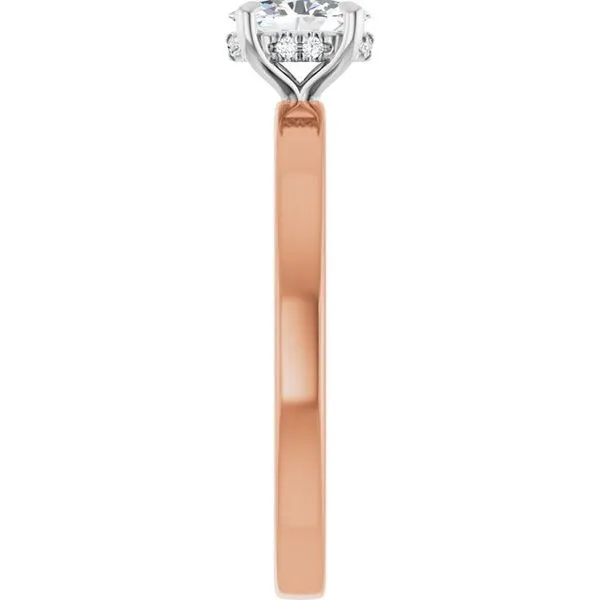 Claw-Prong Hidden Halo-Style Engagement Ring Image 4 Vulcan's Forge LLC KANSAS CITY, MO