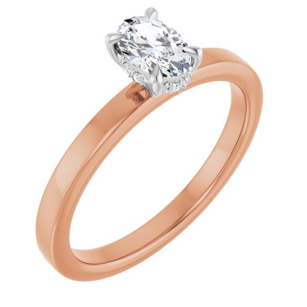 Claw-Prong Hidden Halo-Style Engagement Ring
