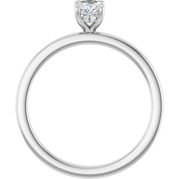 Claw-Prong Hidden Halo-Style Engagement Ring Image 2 Collard Jewelers League City, TX