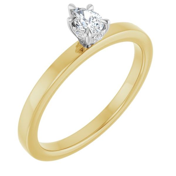 Claw-Prong Hidden Halo-Style Engagement Ring
