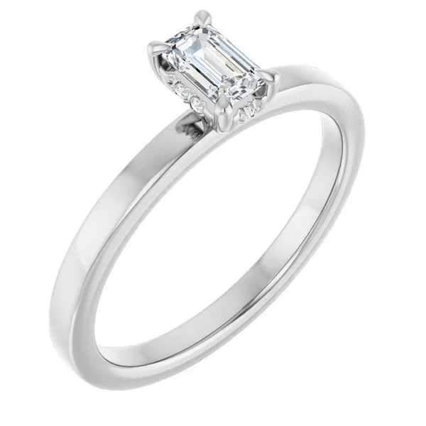 Claw-Prong Hidden Halo-Style Engagement Ring The Jewelry Source El Segundo, CA